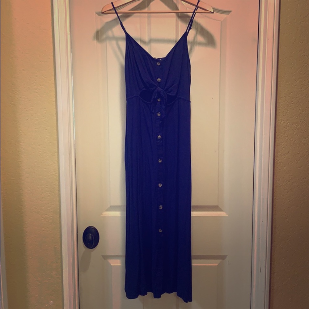 Women’s calf length navy dress